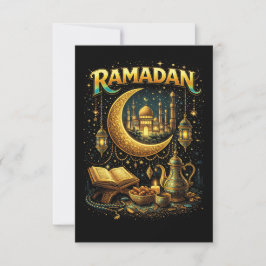 Cartão De Agradecimento Noites Douradas do Ramadão