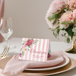 Cartão De Agradecimento Noiva do love shack arco rosa chá de panela 