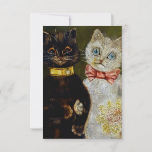 Cartão De Agradecimento “Noiva e Noivo” por Louis Wain