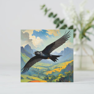Cartão De Agradecimento Nômada misteriosa: Porta Colorida de Aves Swift