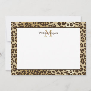 Cartão De Agradecimento Nome do Monograma Personalizado de Impressão do Le