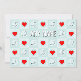 Cartão De Agradecimento Nome ou Texto Personalizado do Trabalhador de Enfe