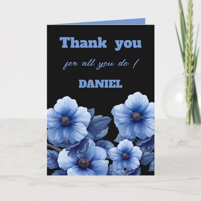 Cartão De Agradecimento Nome personalizado Profissionais administrativos 2 (Frente)