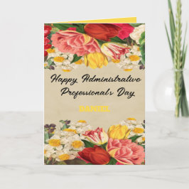 Cartão De Agradecimento Nome Personalizado Profissional Administrativo Dia