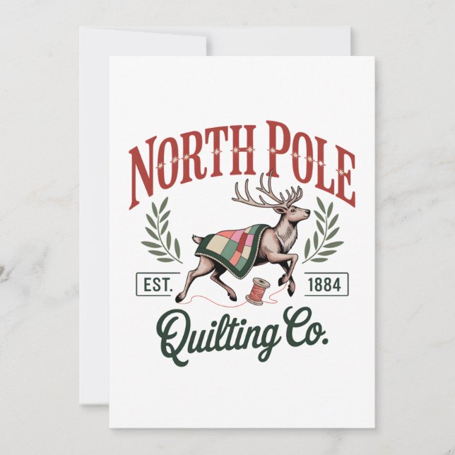 Cartão De Agradecimento North Pole Quilting Funny Quilting Sewing Lover (Frente)