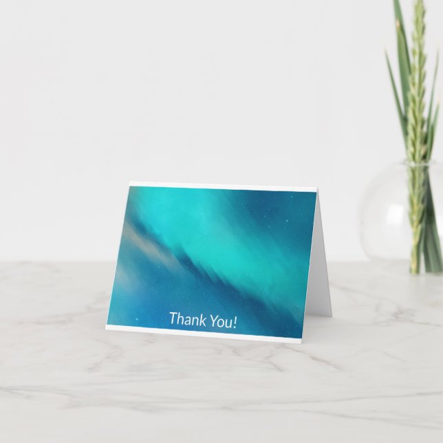 Cartão De Agradecimento Northern Lights Aurora (Frente)