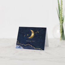 Nós Estamos Acima da Lua Estrelas Douradas Azul Ch