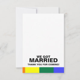 Cartão De Agradecimento Nós nos Casamos Obrigado por Vir