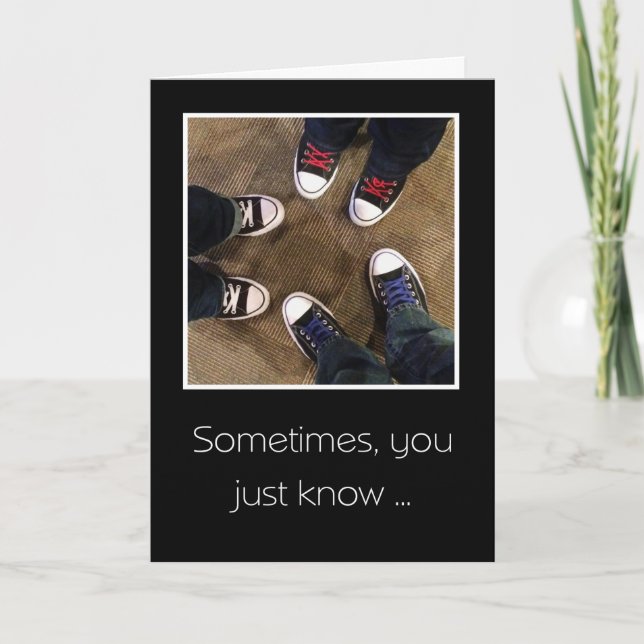 Cartão De Agradecimento Nossa amizade era para ser. (Frente)