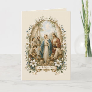 Cartão De Agradecimento Nossa Senhora de Caná Casamento Católico