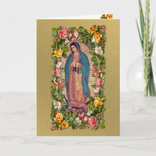 Cartão De Agradecimento Nossa Senhora de Guadalupe Católica Espanhola Grac