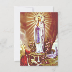 Cartão De Agradecimento Nossa Senhora de Lourdes Gruta do Santo Carta de G