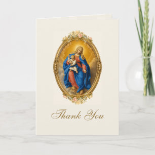 Cartão De Agradecimento Nossa Senhora de Pompei Casamento