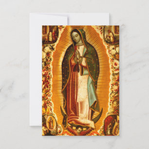 Cartão De Agradecimento Nossa Senhora Virgem de Guadalupe Mãe Maria