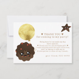 Cartão De Agradecimento Nosso Pequeno Biscoito Fazendo UM Aniversário de 1