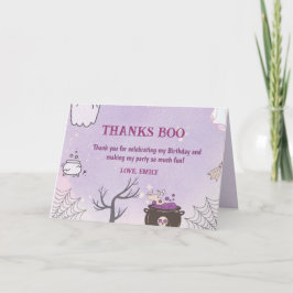 Cartão De Agradecimento Nosso Pequeno Boo Halloween 1º Aniversário