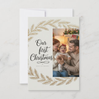 Cartão De Agradecimento Nosso Primeiro Natal Juntos – Personalizado