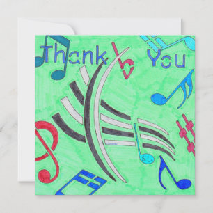 Cartão De Agradecimento Nota Azul Obrigado