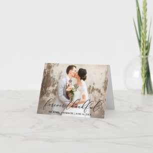 Cartão De Agradecimento Nota De Casamento De Caligrafia Elegante