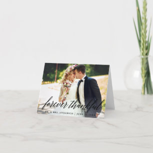 Cartão De Agradecimento Nota de Casamento para Caligrafia Moderna e Agradá