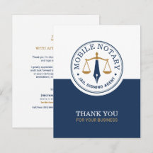 Notário Móvel Personalizado Assinatura Legal Azul