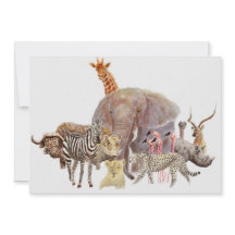 Notecard de Animais Safari Quênia