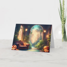 Cartão De Agradecimento Notecard de Halloween Encantado
