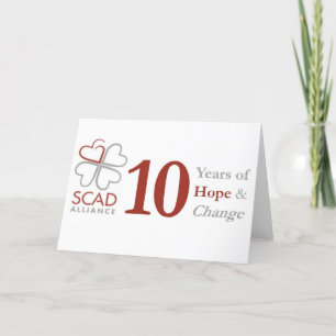 Cartão De Agradecimento Notecard do aniversário de 10 anos