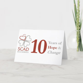 Cartão De Agradecimento Notecard do aniversário de 10 anos