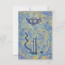 Notecard Gato Frazzado
