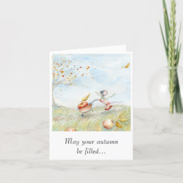 Cartão De Agradecimento Notecard "Miss Mousie's Harvest"