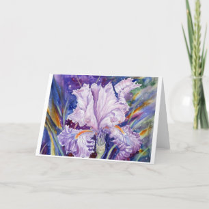 Cartão De Agradecimento Notecard Vazio "Night Iris"
