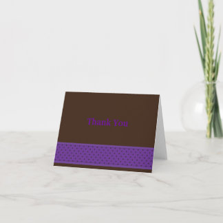 Cartão De Agradecimento Notecard-Violet/Brown da DotStrip