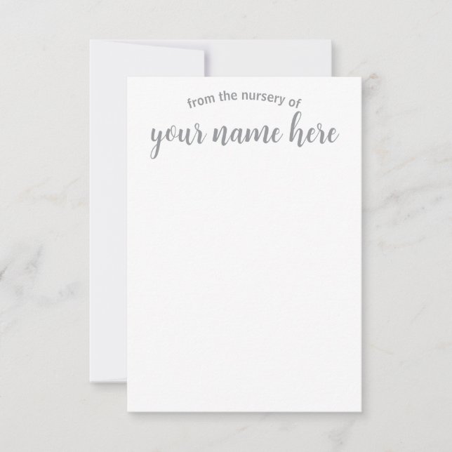 Cartão De Agradecimento Notecards de infantários personalizados (Frente)