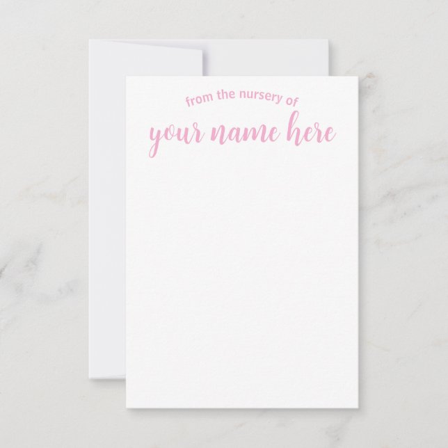 Cartão De Agradecimento Notecards de infantários personalizados (Frente)