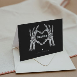 Cartão De Agradecimento NOVA Halloween Halloween Góthic Skull Heards Mãos