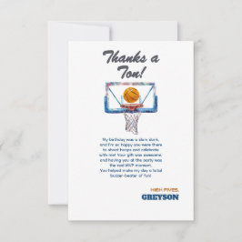 Cartão De Agradecimento Novato do Basquete