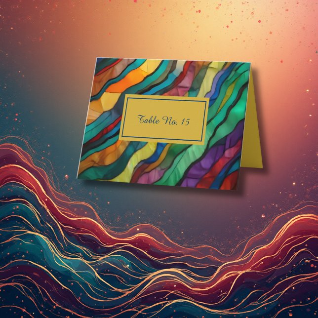 Cartão De Agradecimento Número da mesa de casamento de destino africano (Criador carregado)