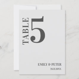 Cartão De Agradecimento Número da Tabela Mínima Temporária Mínima