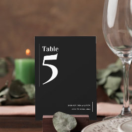 Cartão De Agradecimento Número Simples da Tabela Negra Negra Negra Numéric