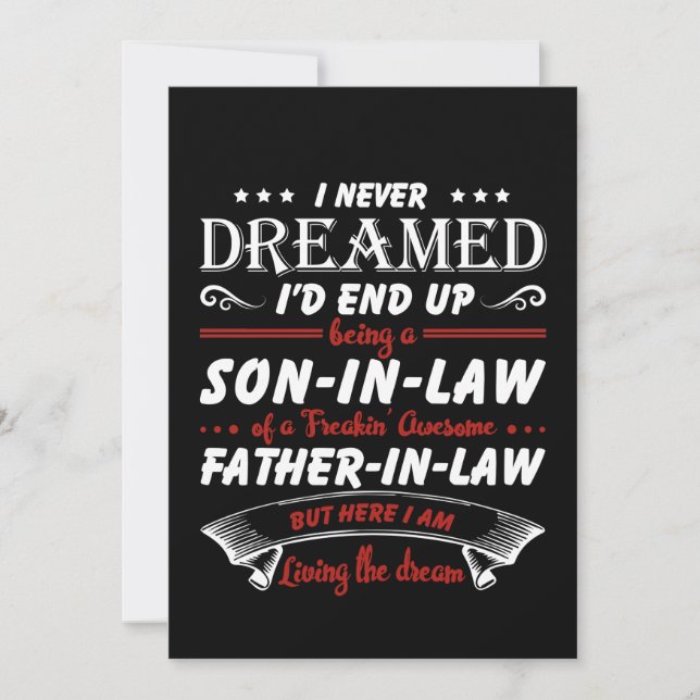 Cartão De Agradecimento Nunca Acabe Como Genro E Sogro (Frente)