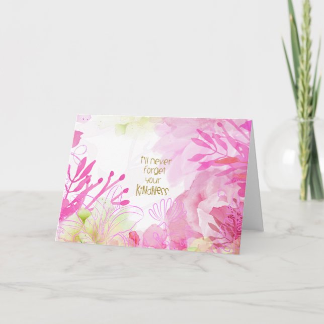 Cartão De Agradecimento Nunca Esquecerei Sua Bondade (Frente)