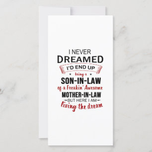 Cartão De Agradecimento Nunca Sonhei que acabaria sendo um genro