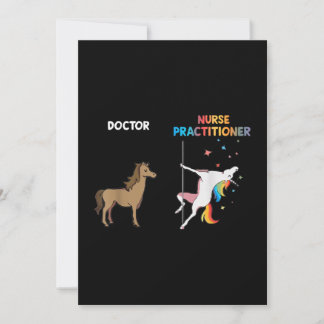 Cartão De Agradecimento Nurse Practitioner Unicorn Dancing Pole