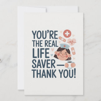 Cartão De Agradecimento Nurse Thank You Card