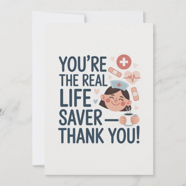 Cartão De Agradecimento Nurse Thank You Card (Frente)