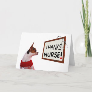 Cartão De Agradecimento Nurse Thanks Chihuahua Dog