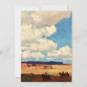 Cartão De Agradecimento “Nuvem de Verão” Arte Ocidental de Edgar Payne