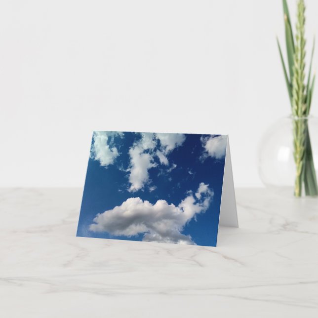 Cartão De Agradecimento Nuvem mole longa (Frente)