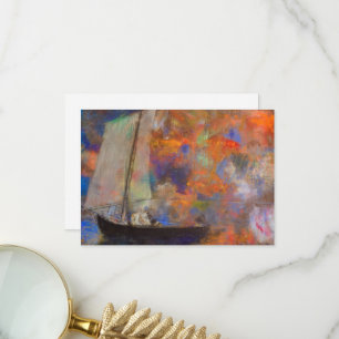 Cartão De Agradecimento Nuvens de Flor por Odilon Redon